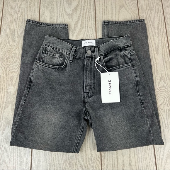 NWT Frame Le Piper High Waisted Crop Straight Leg Jeans 24 Ozone $258 - Picture 1 of 8